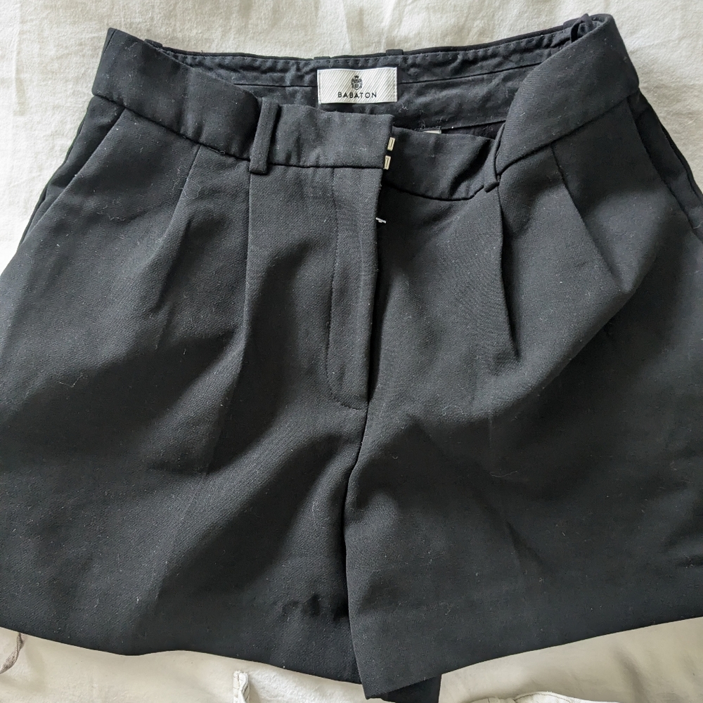 Babaton Aritzia Black Dress Shorts